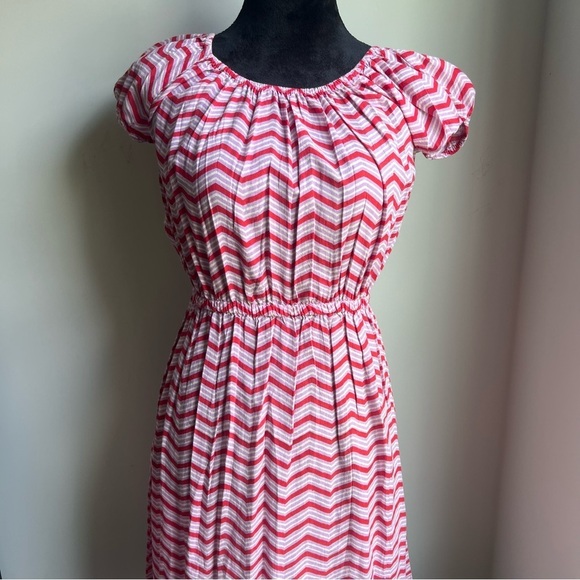 Pink Chicken Dresses & Skirts - Women’s Pink Chicken Pink and White Puff Sleeve Sundress - XS